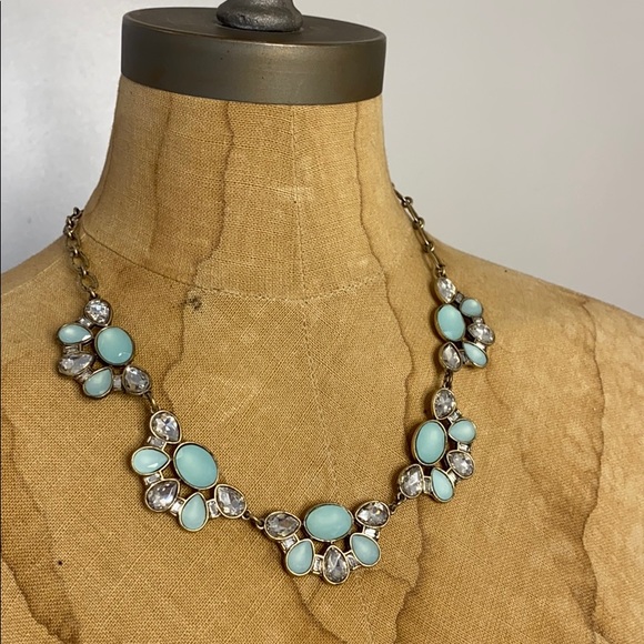 J.Crew Necklace Turquoise and Rhinestones - Picture 5 of 12